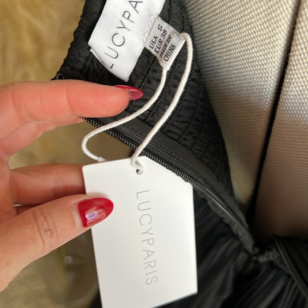 NWT Lucy Paris Black Tulle Maxi Dress Gown - Picture 12 of 12